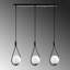 Lustre noir élégant avec structure en fer, hauteur réglable, 57,1 po x 5,9 po | Capuchon en verre avec diamètre de 5,9 pouces et hauteur de 5,9 pouces | Compatible avec 3 ampoules E27 de 40 W maximum, parfaites pour les salles à manger et les espaces de vie