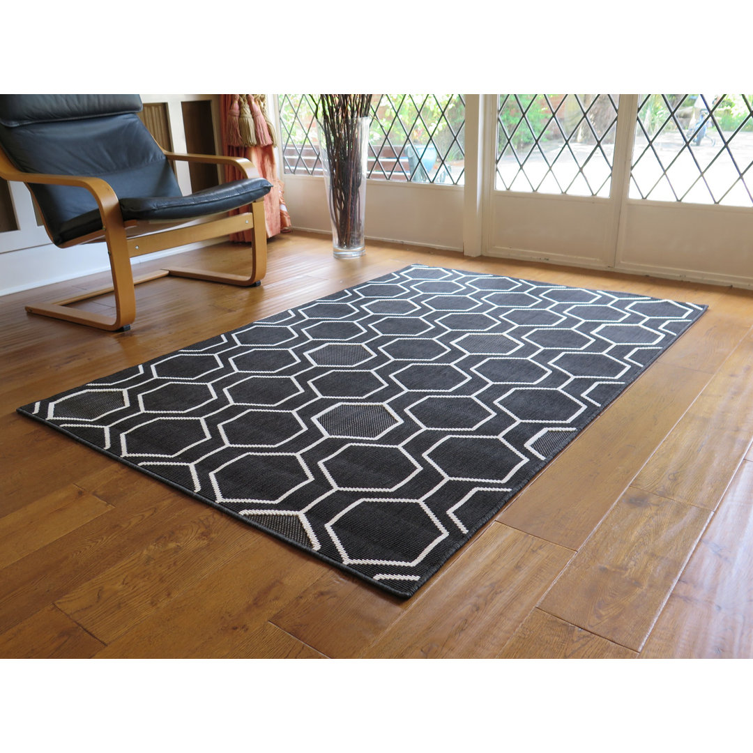Joanna Geometric Hand Woven 120cm X 170cm Indoor / Outdoor Area Rug