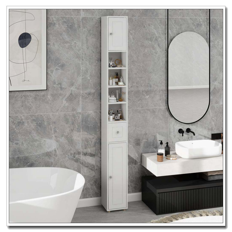 Slim Bathroom Storage Cabinet with Drawers