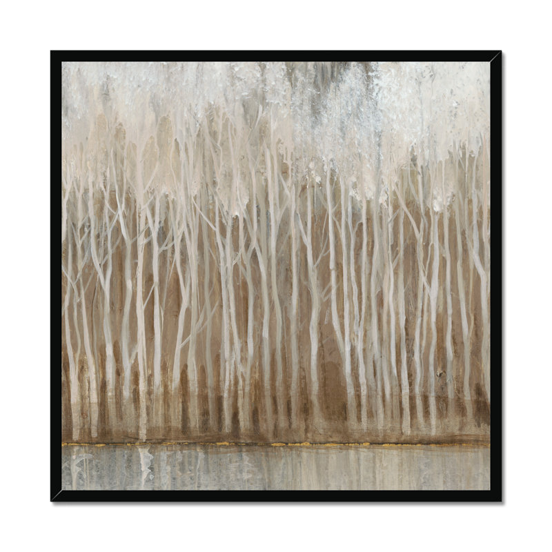 Whispering Trees II by Timothy O' Toole - Painting on Canvas, Black Framed Paper Print, 80cm H x 80cm W