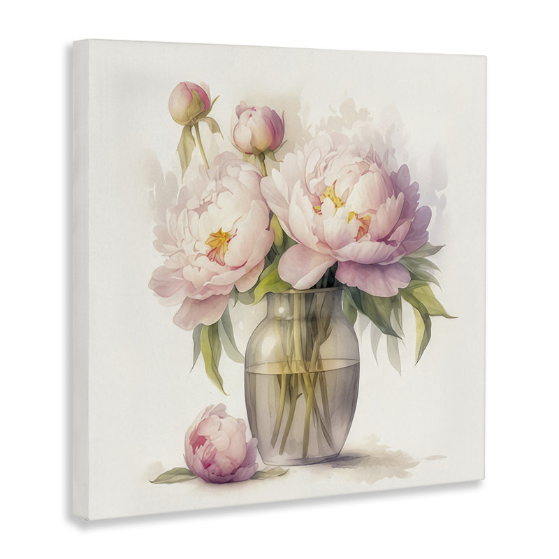 «Subtle Blush Pe pivo», art mural sur toile par LSR Design Studio, H 30 po x l 30 po
