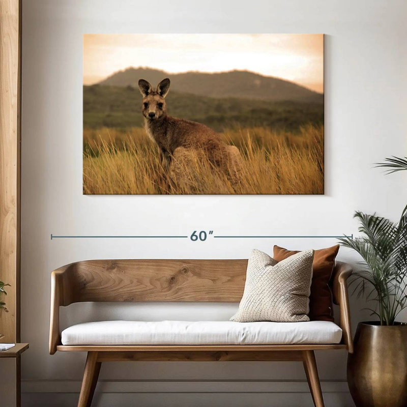 Brampt Wild Kangaroo, 32" H x 48" W
