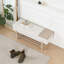 Banc de rangement rembourré avec compartiment caché, banc de hall d'entrée moderne pour le salon-1338470430
