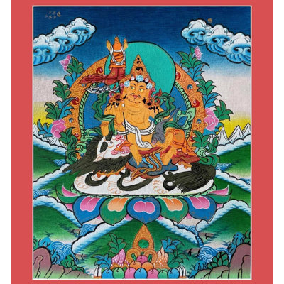 Namtose Buddha Thangka (Brocadeless Thangka) | 24 Carat Gold With Acrylic Colors On Cotton Canvas