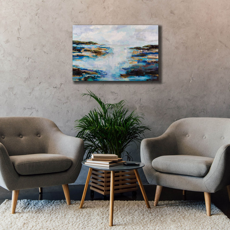 «Morning Fog» par Jeanette Vertentes, art mural sur toile, H 26 po x l 40 po x P 1,5 po