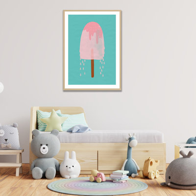 Pop Art & Retro Yummy Ice Cream par Treechild, encadrée
