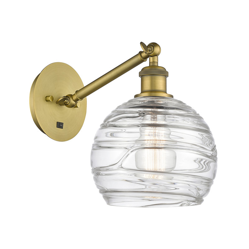 Shauna Armed Sconce, Brushed Brass, No Bulb Included