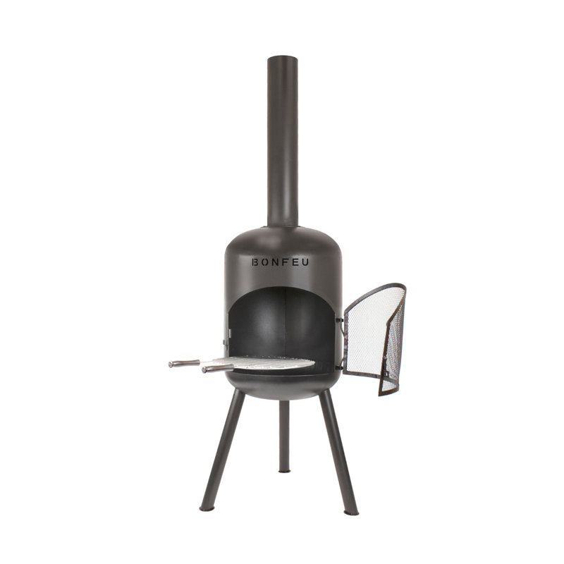 Triangle Steel Chimnea, Black