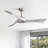 Kemp 52'' 3-Solid Wood Blade Modern Propeller Ceiling Fan with Remote Control and no Light-2083087594