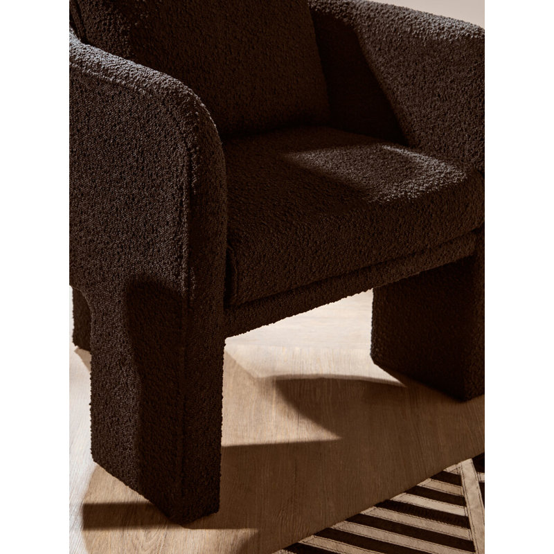 Upholstered Armchair, Black