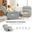 Upholstered Heated Massage Chair-5756916