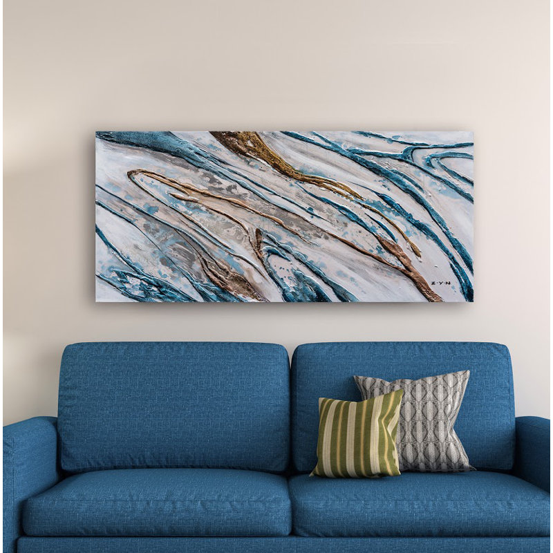 " Water Running Down The Hill " Painting Print