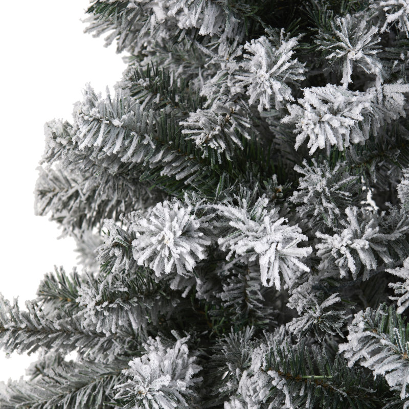 Arbre de Noël artificiel épinette en flocage, H 8 pi