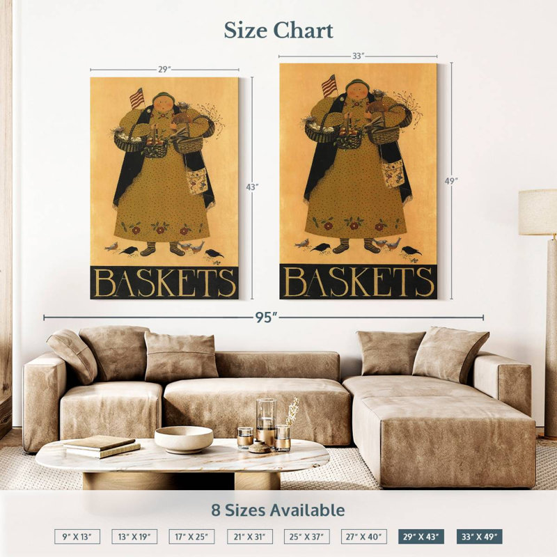 Baskets, 48" H x 32" W