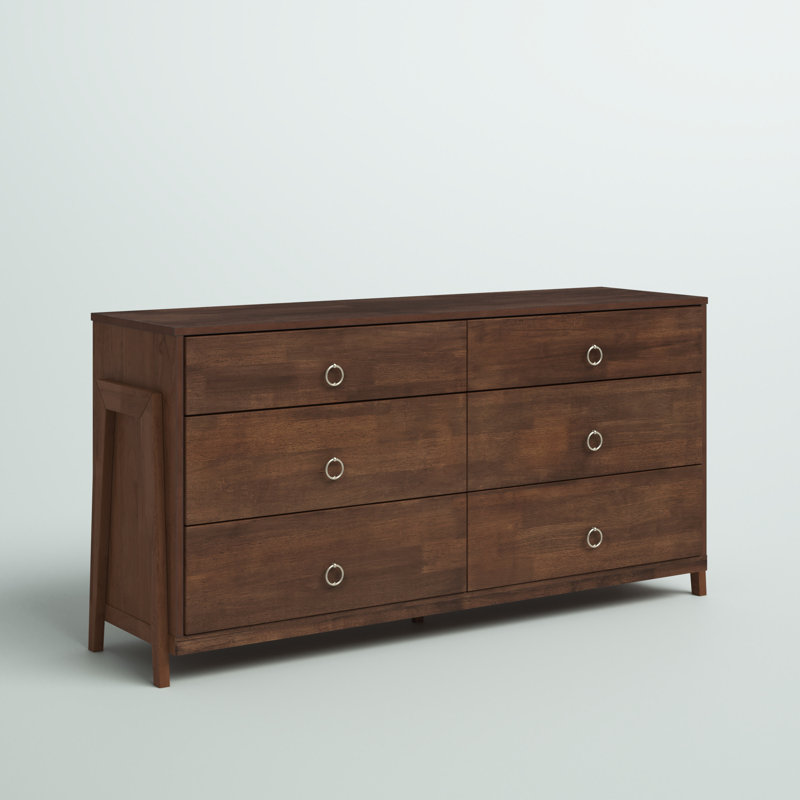 Commode double 6 tiroirs Selzer, Tabac