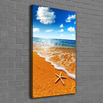 Starfish On The Beach - Wrapped Canvas Print