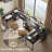 Nedyo 95.2" W Reversible L-Shaped Computer Desk with Shelves-18074278