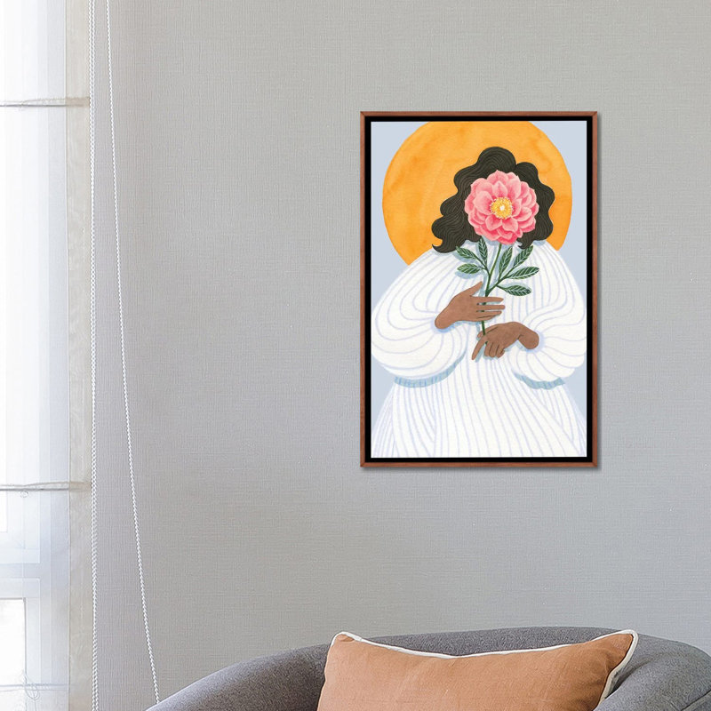 «She is Me I», reproduction d'art sur toile encadrée, H 26 po x l 18 po, Impression encadrée sans passe-partout, Brun