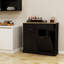 Armoire à ordures inclinable à deux tiroirs et à deux compartiments - Noir