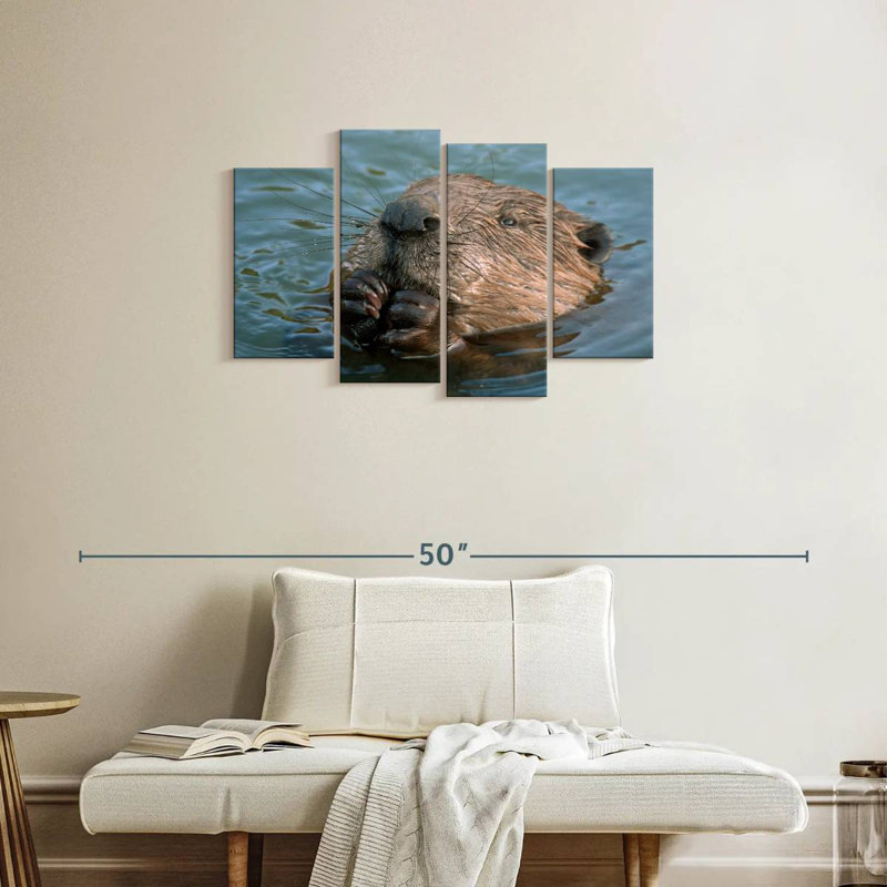 Beaver In The Water, 22" H x 36" W