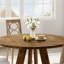 120 cm Round Dining Table with Wood Base