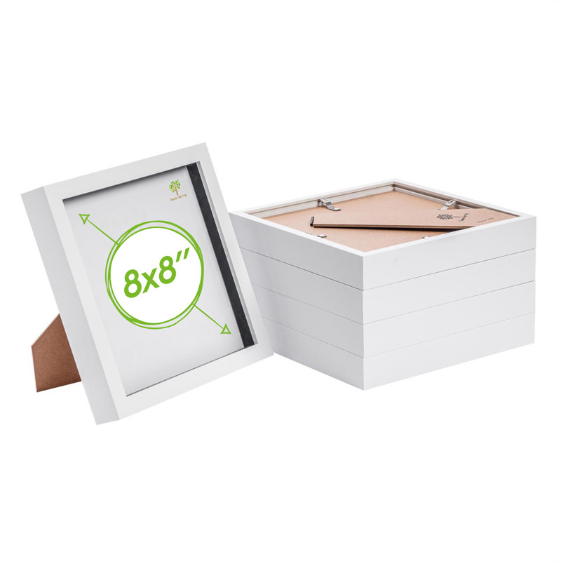 Nicola Spring - 3D Box Photo Frames, 22.5cm H x 22.5cm W x 3.5cm D, White