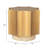 20" Beige Iron Pedestal End Table