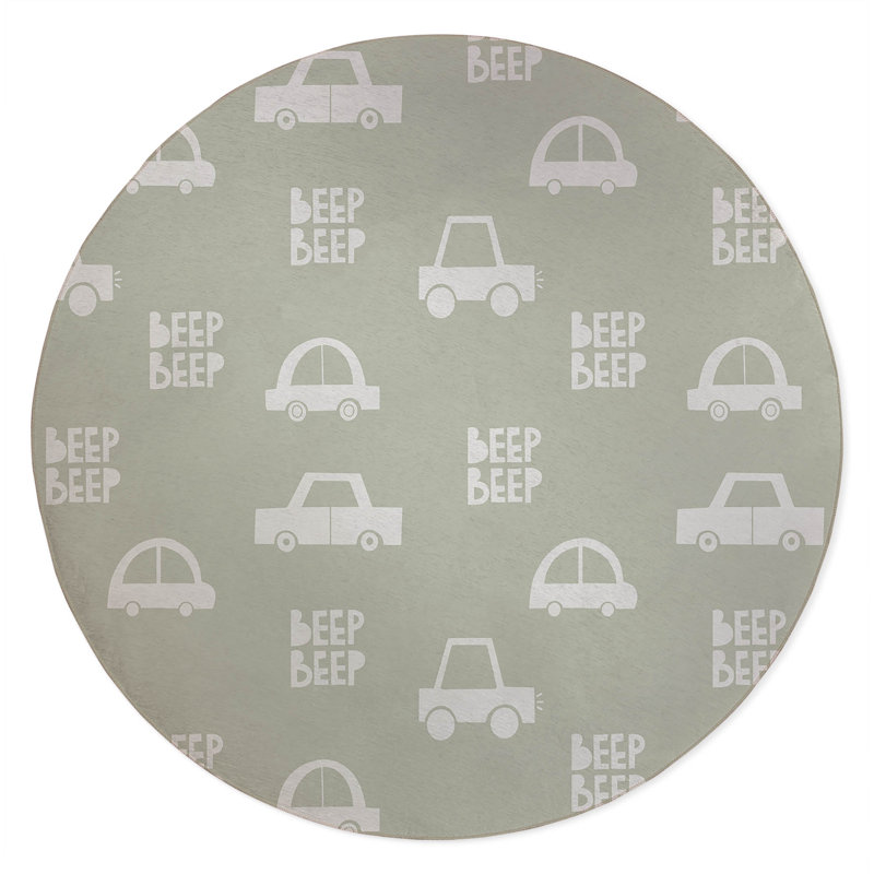 Beep Kids Play Mat, Light Green/Ivory