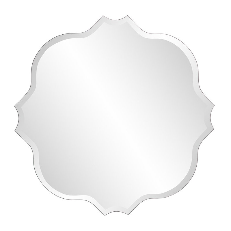 Grand miroir festonné sans cadre, 36 po x 36 po