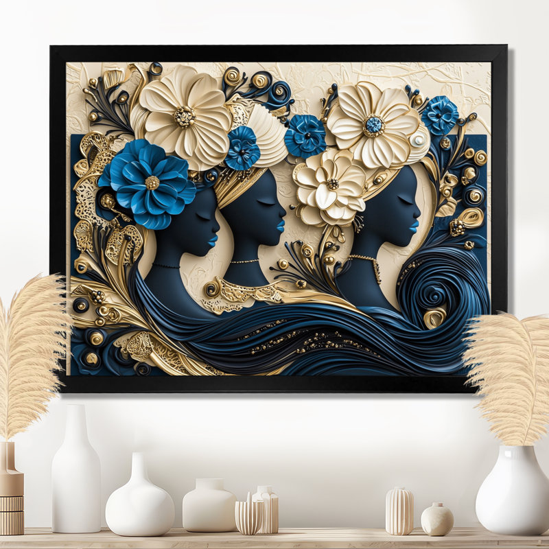 Aura intemporelle d'art africain I - décoration murale Art africain, H 34 po x l 44 po, Noir