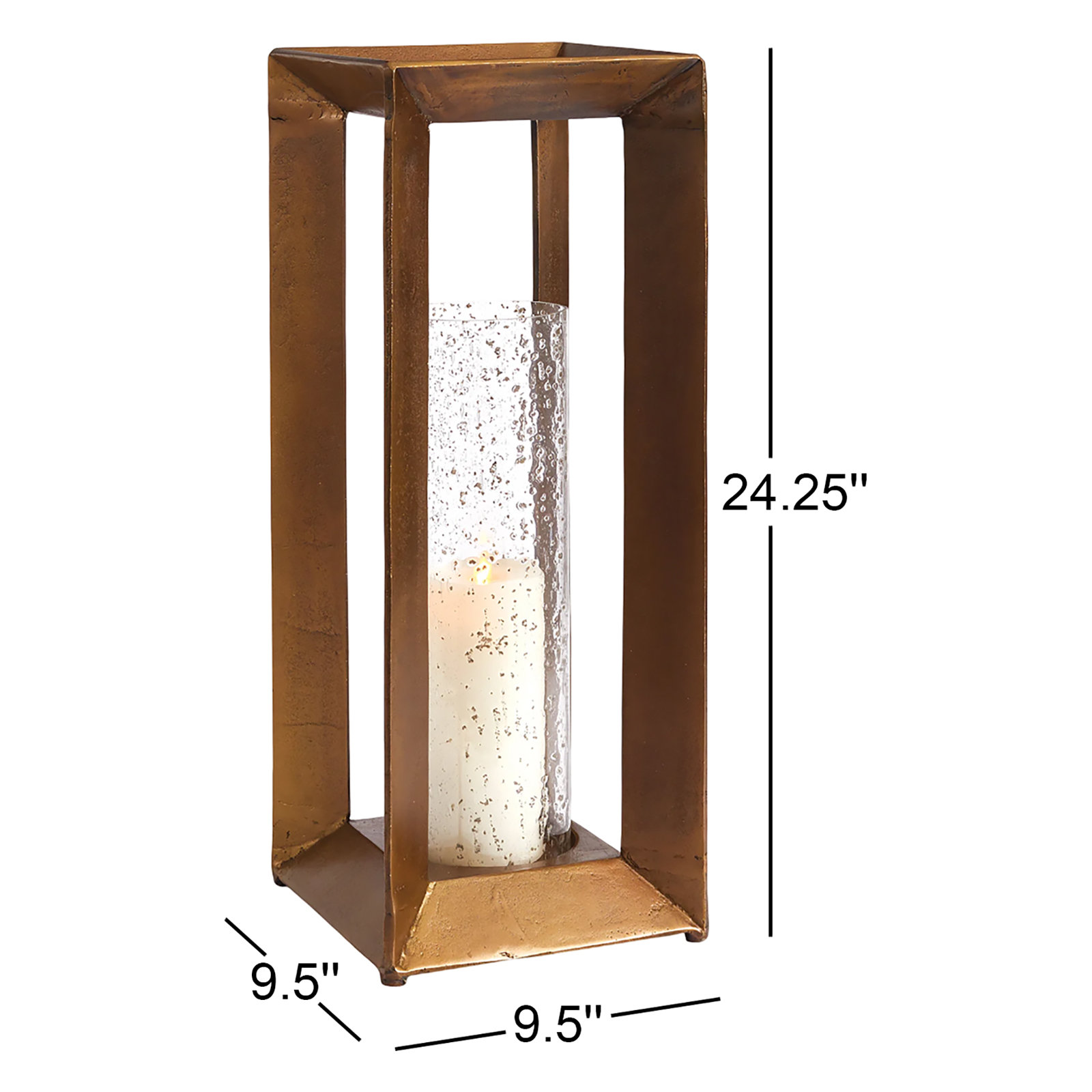 Serenade Tabletop Hurricane, 24.25" H x 9.5" W x 9.5" D