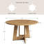 Table de salle à manger en bois 47 po pour 4 à 6 personnes-1066851136
