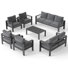 Aluminum 9-Person Outdoor Conversation Sets