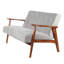 Solid Wooden Frame Loveseat Upholstered Sofa 