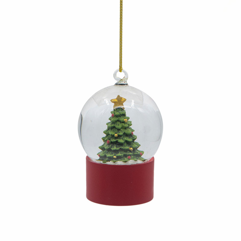 Globe d'eau avec arbre, résine et verre