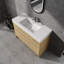 Meuble-lavabo autoportant avec lavabo en résine