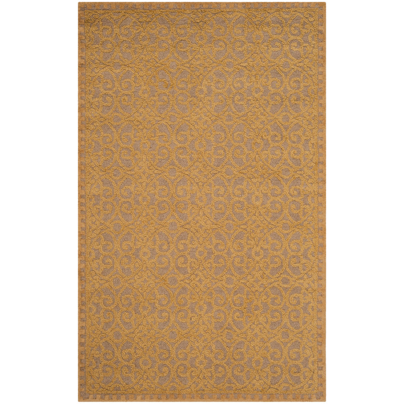 Tapis damassé en laine / coton touffeté à la main Cambridge, Rectangle 4pi x 6 pi