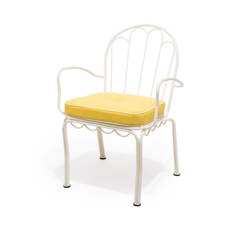 Rivie Outdoor Seat Cushion, Yellow