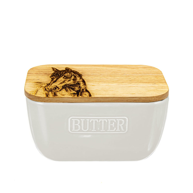 Ceramic Food Storage Container, White