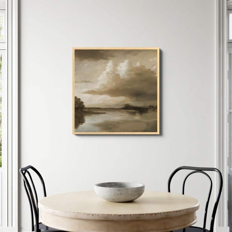 «Lake Park Print» par Dan Hobday, art, Non, H 30 po x l 30 po, Papier avec cadre photo en érable