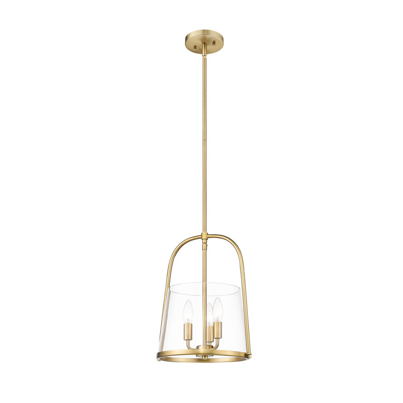 Luminaire suspendu 3 lumières Berardi, Or moderne