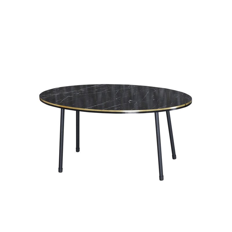 Litzy 35cm Console Table, Black Marble
