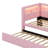 Upholstered Platform Bed With USB Ports,LED Belt And Trundle-1513865254
