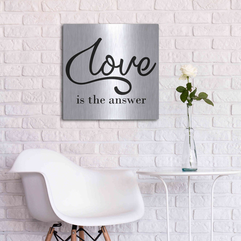 Trinx «Love Is The Response» par Epic Portfolio, art mural en métal, H 24 po x l 24 po