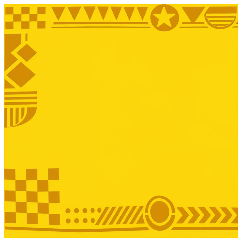 Housses de couette à bordure géométrique jaune, Queen