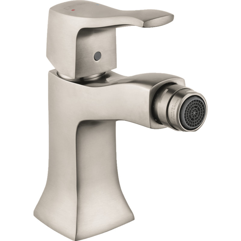 Robinet de bidet horizontal à un trou Metris C, Nickel brossé