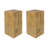 Wood-Look Square-Column MGO End Table,  H27.75",Wood-Like Distressed Finish, Mix With Different Heights, Indoor Outdoor Use,Natural Color-1230183509