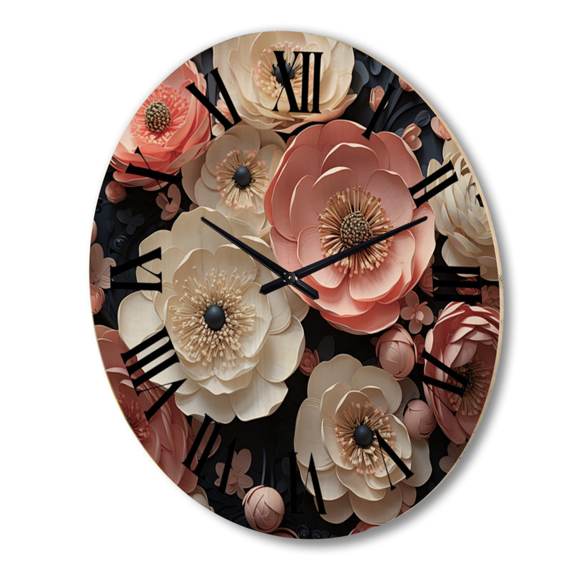 Horloge murale en bois massif Mattisen, Très grand