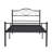 Embourg 2 Set Bed Frame, 2-Piece Metal Platform Bed Frame Set, Twin Size Vintage Style Black Bed with Scroll Design Headboard and Footboard, No Box Spring Needed, Perfect for Kids’ Room, Guest Room, or Rental-1847586442