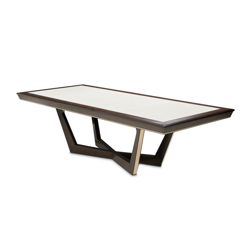 Belmont Place Espresso and White Extendable Dining Table